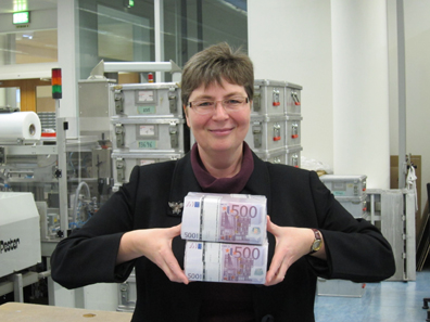 One million, in the background the author. Photo: Christian Drusany.