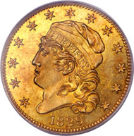 4681: 1829 $5 Large Date PR64 PCGS Secure. CAC. Breen-6489, BD-1, R.7. Ex: Garrett.