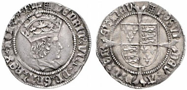 Henry VIII (1509-1547). Groat, London, no year (1509-1526). Seaby 2316. From Künker auction 119 (2007), 799.