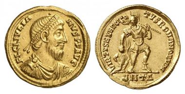 Julian the Apostate. Solidus, Antioch. RIC 202. From Künker 174 (2010), 1039.