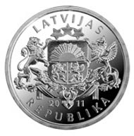 Latvia - 1 lats - cupro-nickel - 4.80 g - 21.75 mm - Design: Ruta Briede and Laura Medne - Mintage: 1,000,000 pieces.