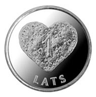 Latvia - 1 lats - cupro-nickel - 4.80 g - 21.75 mm - Design: Ruta Briede and Laura Medne - Mintage: 1,000,000 pieces.