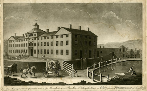 The Soho Mint by Francis Eginton, 1773. British Museum, London. Source: Wikipedia.