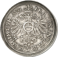 619: LEININGEN-DAGSBURG. Johann Ludwig (1593-1625). Thick double Reichstaler 1623. Dav. 6877. Unique specimen, ef. Estimate: 100,000 Euros, hammer price: 110,000 Euros.