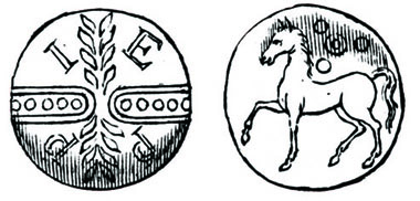 British Museum's coin, drawn by W.Stukeley, 1776.