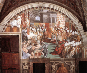 Coronation of Charlemagne, pictured in the Vatican