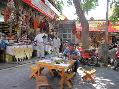 A view inside the bazaar. Photograph: KW.
