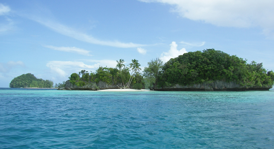 Palau looks really like this: Rock Islands, Palau. Photo: Peter R. Binter / Wikipedia.