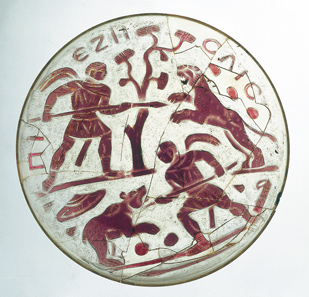 Roman hunting cup from Stein am Rhein / Canton Schaffhausen. © Museum zu Allerheiligen Schaffhausen.