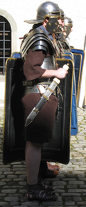 Principal attacking weapon is the short sword. Photo: KW.