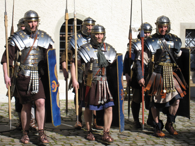 These are not spears but pila, Roman javelins. Photo: KW.