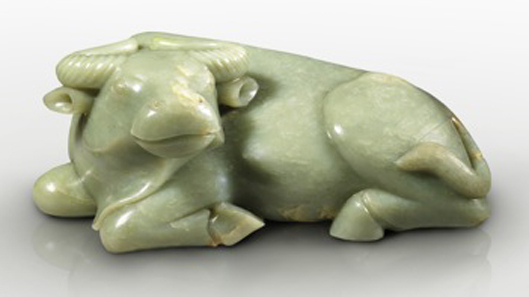 In China power and wealth is associated with the buffalo. This exceptionally fine jade figure was exhibited at TEFAF Maastricht 2012 by Priestley & Ferraro from London.