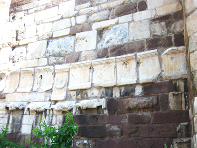 View at the Byzantine fortified wall of the old town. Photograph: KW.