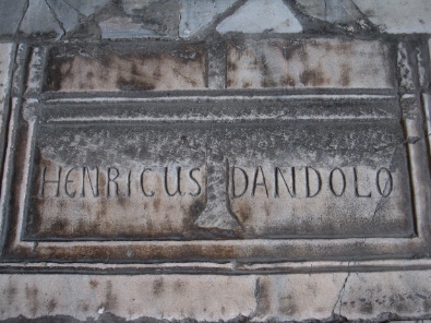 Grave marker of Enrico Dandolo, Doge of Venice. Photograph: KW.
