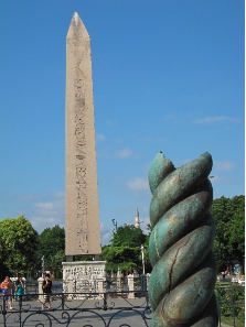 View at the Serpent Column and the Obelisk - the last remains of the Hippodrome. Photograph: KW.
