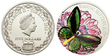 Tokelau / 5 dollars / 2012 / silver .925 / 25 g / 38.61 mm / proof / mintage: 2,500 pieces.