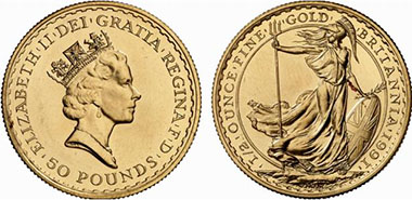 Elizabeth II (since 1952). 50 pounds 1991, London. From Künker auction 139 (2008), 7606.