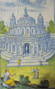 Nobody forgot about the temple: Here is a baroque version from a tiled stove. Winterthur, 1682. Historisches Museum Basel. Inv. 1895.13. Photo: UK.