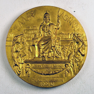 Prize medal of the International Exposition, Athens, 1903, gilt bronze, by Hond, Paris.