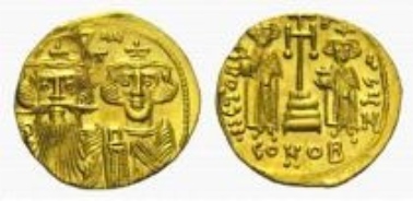 Byzantium, Constans II, solidus.