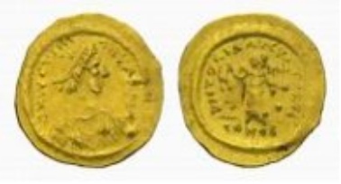 Byzantium, Justin II, tremissis.