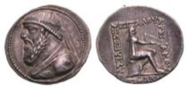 Parthians, Mithradates II, tetradrachm (15.98 g).