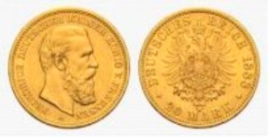 Prussia, Frederick III, 20 Mark 1888 A.