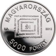 Hungary / 5,000 HUF /.925 Silver / 38.61 mm / 31.46 g / Design: Vilmos Király / Mintage: 2,000 (BU), 4,000 (Proof).
