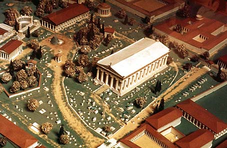 Model of the sanctuary of Olympia. Photo: Steve Swayne / Wikipedia.