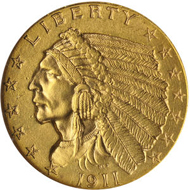 Lot 1228: 1911-D $2.5 MS64 NGC.