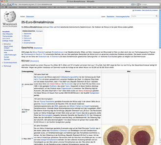 http://de.wikipedia.org/wiki/25-Euro-Bimetallmünze