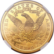 5165: 1887 $10 PR65 Cameo NGC. Ex: Miller Collection. Realized: $120,750.