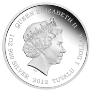 Tuvalu / 1 TVD / 1oz 999 silver / 31.135 g / 40.60 mm / Design: Aleysha Howarth / Mintage: 12,500. Photographed by Milton H Greene © 2012 Joshua Greene. Marilyn Monroe (TM); Rights of Publicity and Persona Rights: The Estate of Marilyn Monroe, LLC marilynmonroe.com.