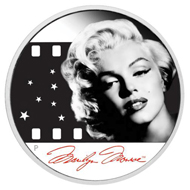 Tuvalu / 1 TVD / 1oz 999 silver / 31.135 g / 40.60 mm / Design: Aleysha Howarth / Mintage: 12,500. Photographed by Milton H Greene © 2012 Joshua Greene. Marilyn Monroe (TM); Rights of Publicity and Persona Rights: The Estate of Marilyn Monroe, LLC marilynmonroe.com.