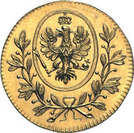 A 213, Lot 5035: PRUSSIA. Frederick Wilhelm III (1797-1840). Ducat 1803 B. Yield. Divo/S. 157. Fb. 2420. Müseler 49.1/13. Schl. 554.2. Second known specimen, FDC. Estimate: 75,000 EUR. Hammer price: 160,000 EUR.