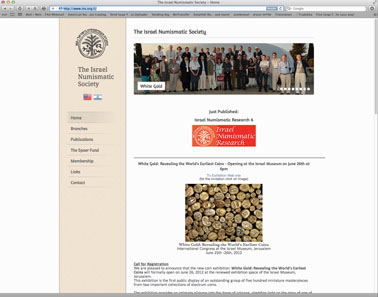 Website of the Israel Numismatic Society.