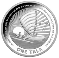 1 Tala silver proof collectible coin.