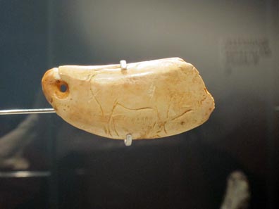 Ivory Carving of an Auroch from the Magdalanian. Photo: KW.