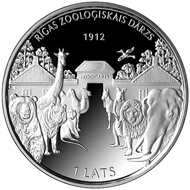 Latvia / 1 lats / .925 silver / 27.00 g / 35.00 mm / Design: Ivars Mailitis (graphic design); Ligita Franckevica and Ivars Mailitis (plaster model) / Mintage: 5,000.