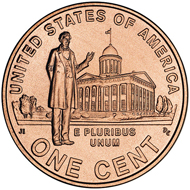 Lincoln Cent commemorative reverse, designed by Joel Iskowitz, which he says was the