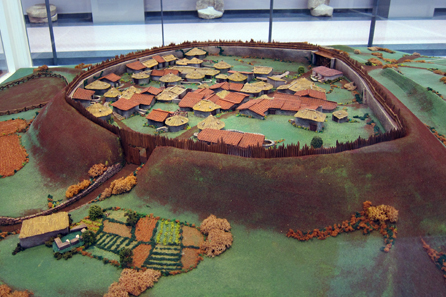 A model of the Celtic Settlement of Viladonga. Photo: KW.