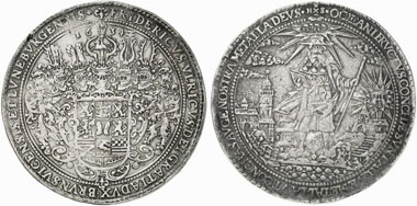 Friedrich Ulrich of Brunswick-Wolfenbüttel, 1613-1634. Rv. Saint James in front of the mine of Saint James. From Künker Auction 201 (2012), 550.