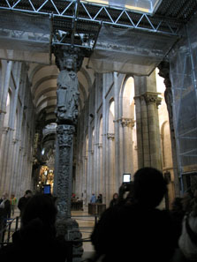 Pórtico de la Gloria, Surrounded by Scaffolding. Photo: KW.