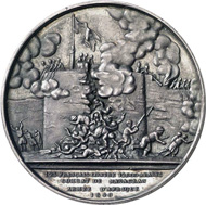 1840 medal by Montagny of the defense of the Mazagran fortress, at which 123 French soldiers from the Berry region battled