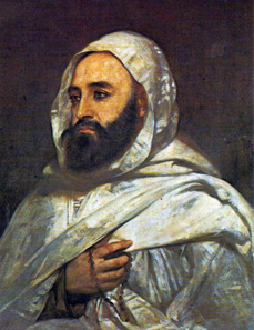 Portrait of Abd el-Kader, painted by Ange Tissier, 1852.