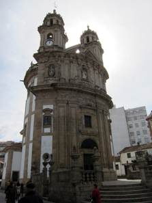 The strangely shaped Igrexa de Peregrina in Pontevedra - a stop on the Portuguese Way of Saint James. Photo: KW.