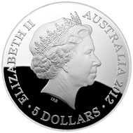 The 2012 $5 Southern Sky: The Crux Silver Proof Colour Printed Domed coin.