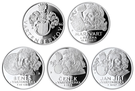 The silver medals were designed by Jaroslav Bejvl and are struck in proof quality and .999 silver. They have a diametre of 34 mm weighing 16.00 g each. Mintage: 800 pieces.