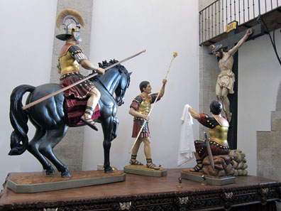 Portable crucifixion scenes. Photo: KW.