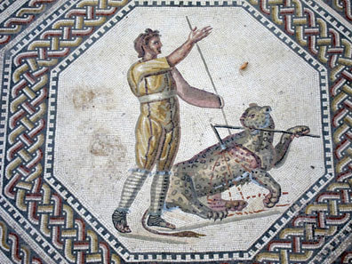 Detail of the mosaic floor in Nennig. Photo: KW.